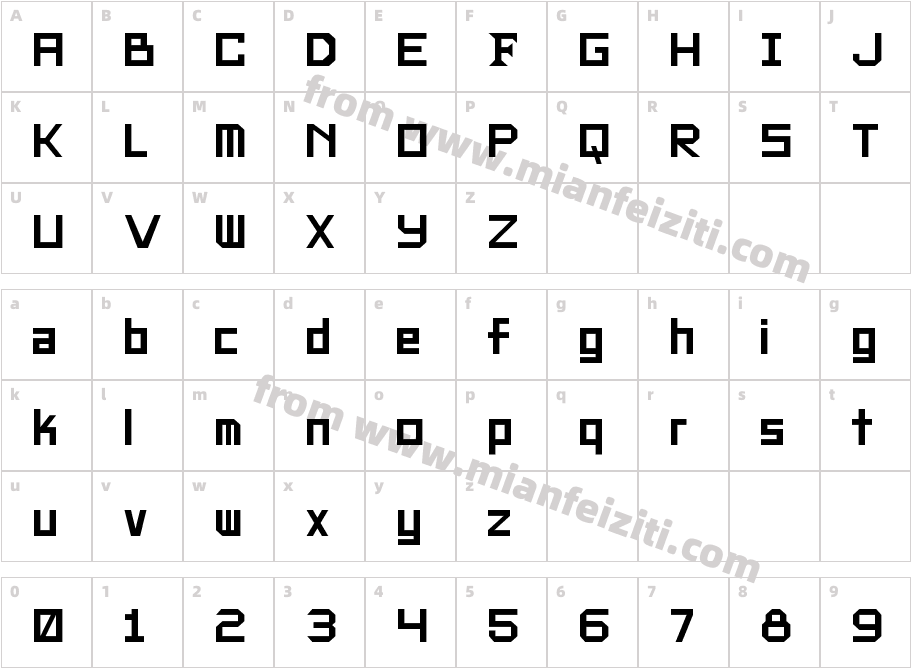 FairuneUiChmc-5d2G字体字体映射图