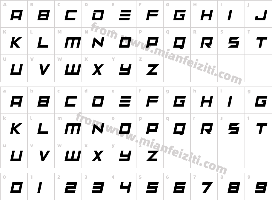 NeptuneLanderItalic-4Xy9字体字体映射图