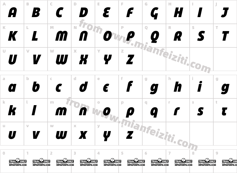 Eastman-Condensed-Alt-Black-Italic-trial字体字体映射图