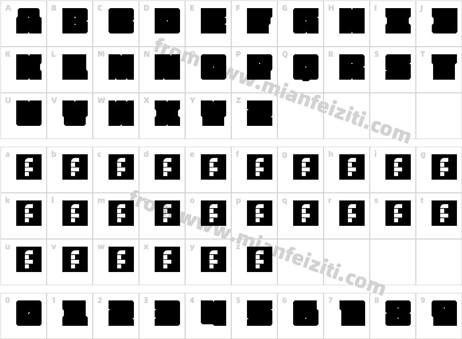 FATEX字体字体映射图