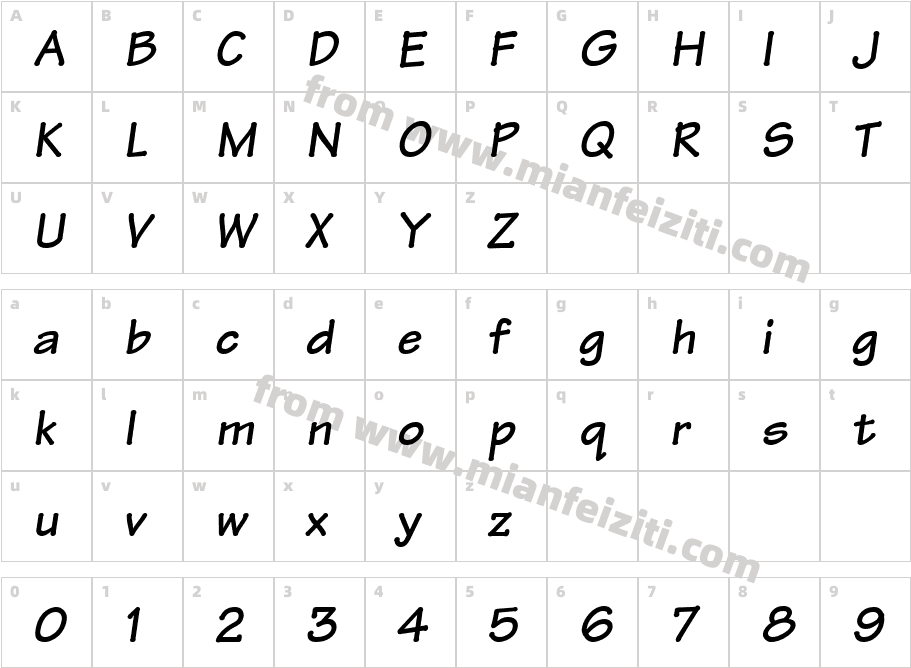 Manual SSi Bold Italic字体字体映射图