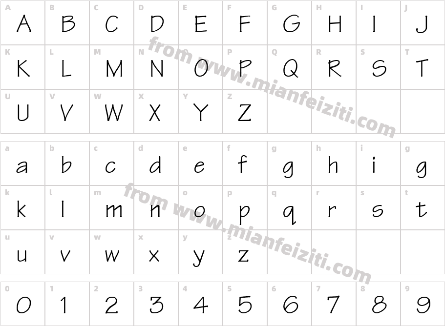 Manual SSi字体字体映射图