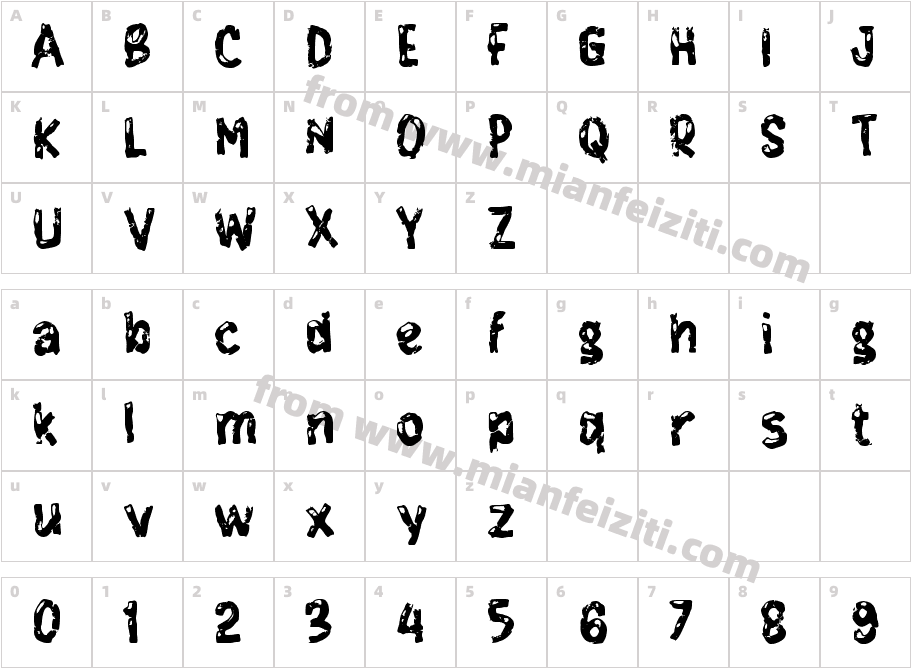 f Frontiera字体字体映射图