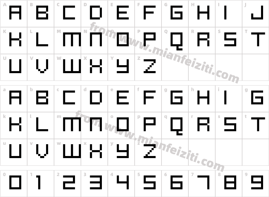 FFF Reaction字体字体映射图